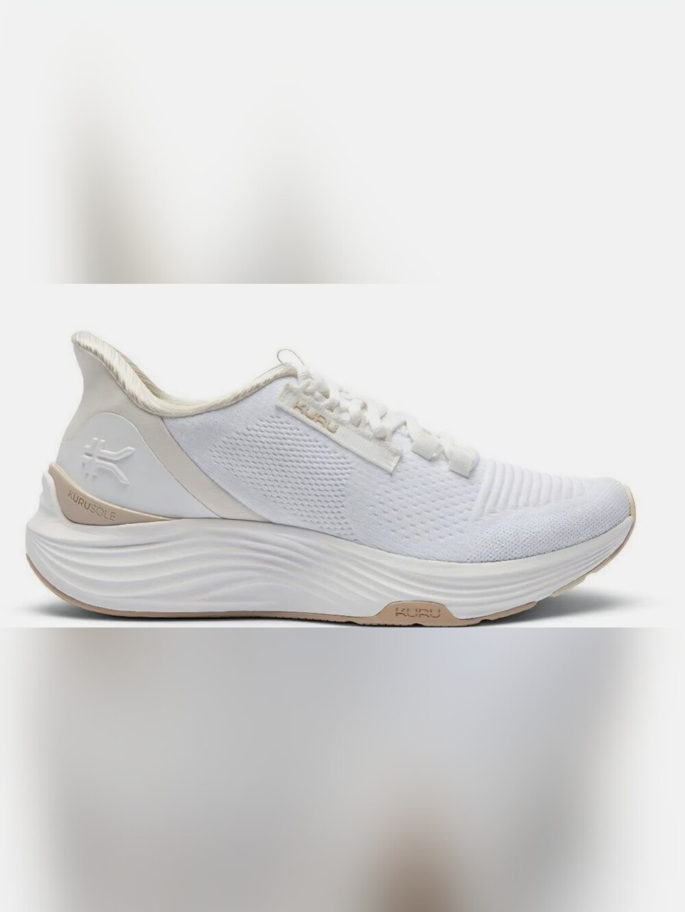 KURU Women’s Athletic Shoes — White with Cream Accents Size 8.5